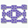 Mahjong in der Spielvariante Vier Türme und dem Stein Motiv Obst und Gemüse