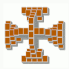 Mahjong in der Spielvariante Ritterkreuz und dem Stein Motiv Obst und Gemüse