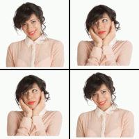 Memo Spiel mit 15 Bilderpaaren, dem Karten Motiv Gesichtsausdrücke und 48 Gewinnpunkten