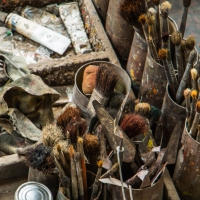 Schiebepuzzle mit 25 Schiebeteilen.