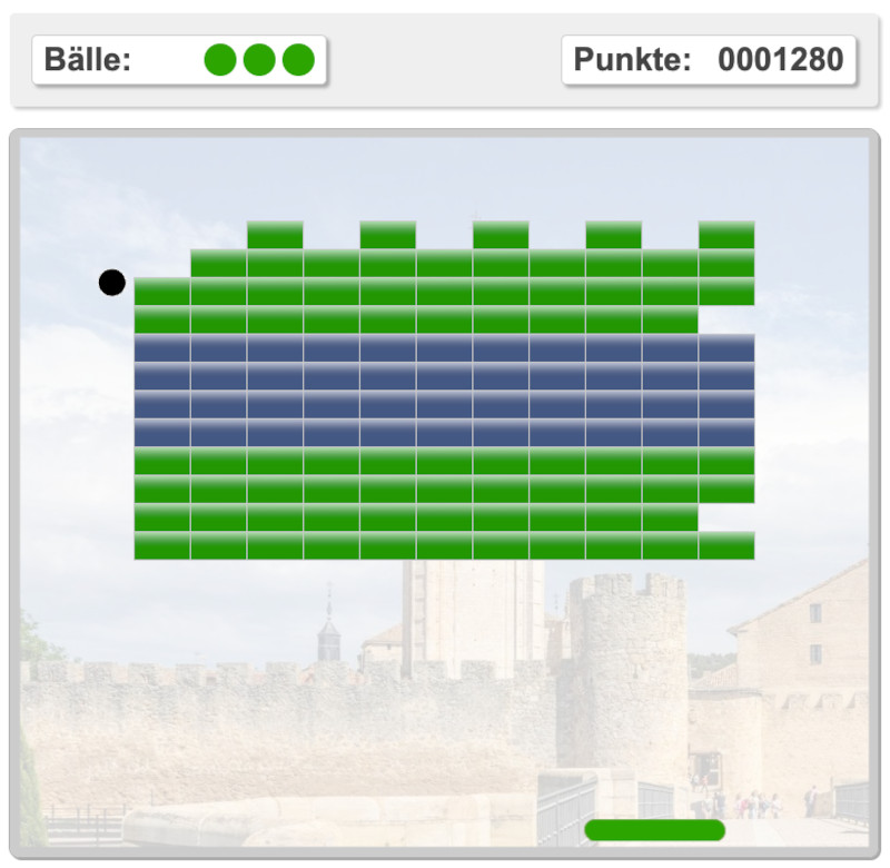 Dieses Breakout Ball Spiel spielt sich fast wie von selbst