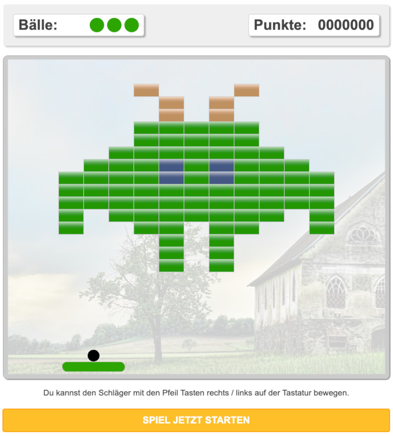 Breakout Ball Spiel Alien