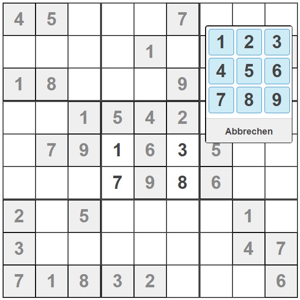 Sudoku Rätsel Rätsel Hilfe