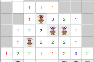 Das Minesweeper Spiel funktioniert wie das beliebte Computerspiel