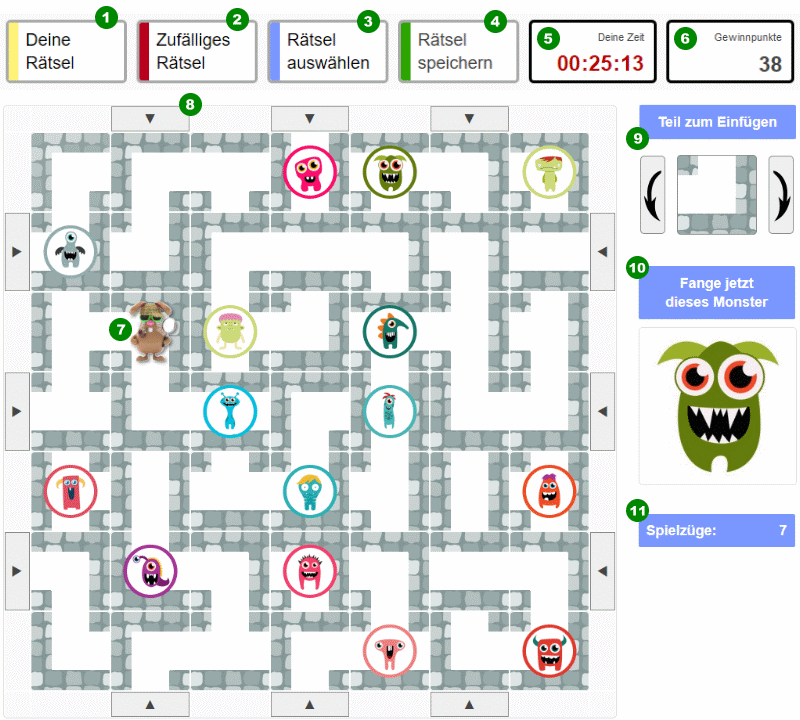 So funktioniert das kostenlose online Monster Labyrinth Spiel So funktioniert das kostenlose online Monster Labyrinth Spiel