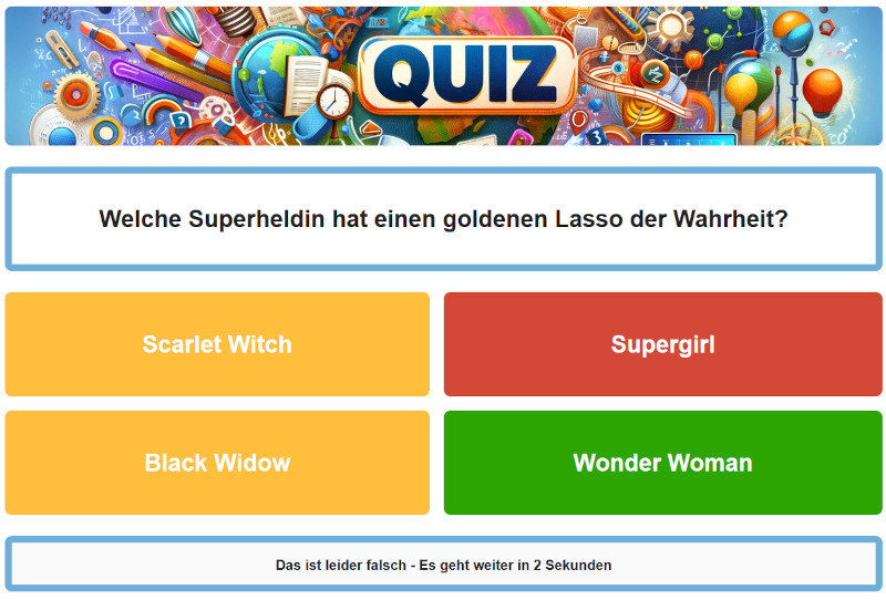 Hilfe zu Quiz des Wissens