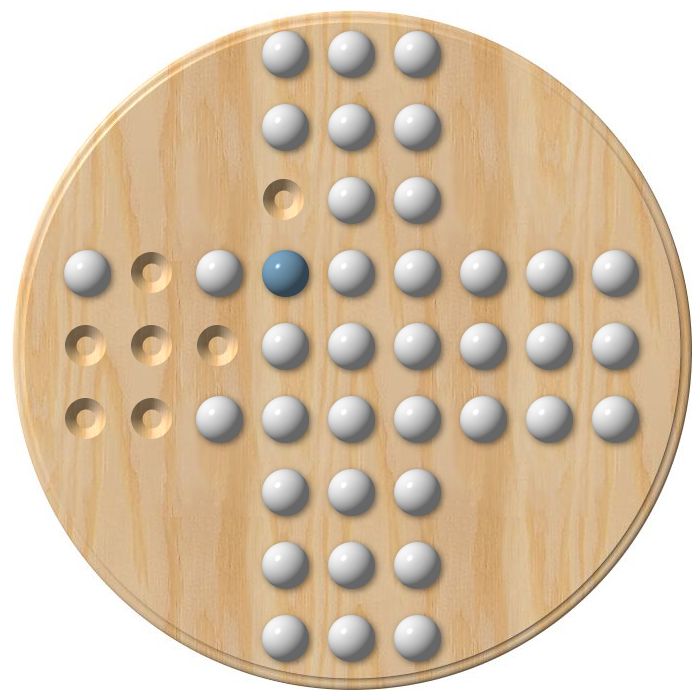 Solitaire Brettspiel auf einem Lösungswort Deutschen Brett