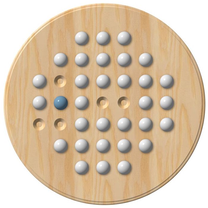 Solitaire Brettspiel auf einem Französischen Brett