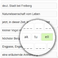Starte ein beliebiges Silbenrätsel