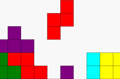 Sortiere im Tetris die fallenden Blöcke zu Reihen
