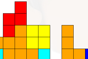 Sortiere im Tetris die fallenden Blöcke zu Reihen