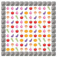 Online Veggie Crash Spiel mit dem Level »Full Size«