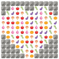 Online Veggie Crash Spiel mit dem Level »Von Herzen«