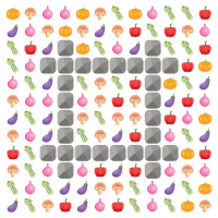 Online Veggie Crash Spiel mit dem Level »3 mal 3«