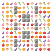 Online Veggie Crash Spiel mit dem Level »Labyrinth«