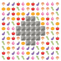 Online Veggie Crash Spiel mit dem Level »Karo«