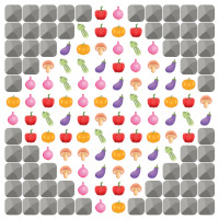 Online Veggie Crash Spiel mit dem Level »Diamant«