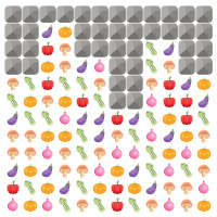 Online Veggie Crash Spiel mit dem Level »Equalizer«
