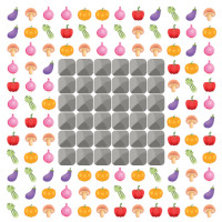 Online Veggie Crash Spiel mit dem Level »Im Zentrum«