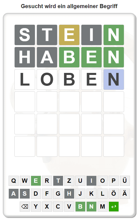 Wordle auf Deutsch online spielen