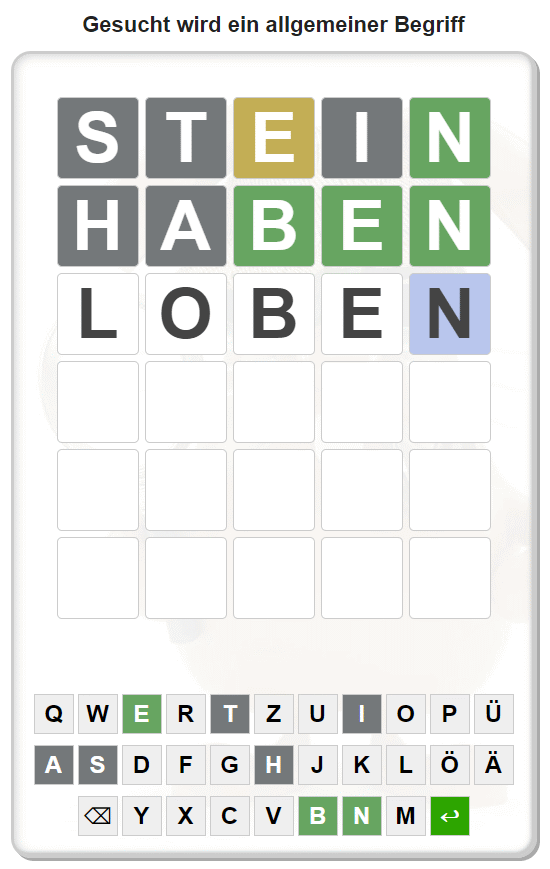 Wort Gitter (Wordle) ▷ Gratis online bei RATEHASE.de